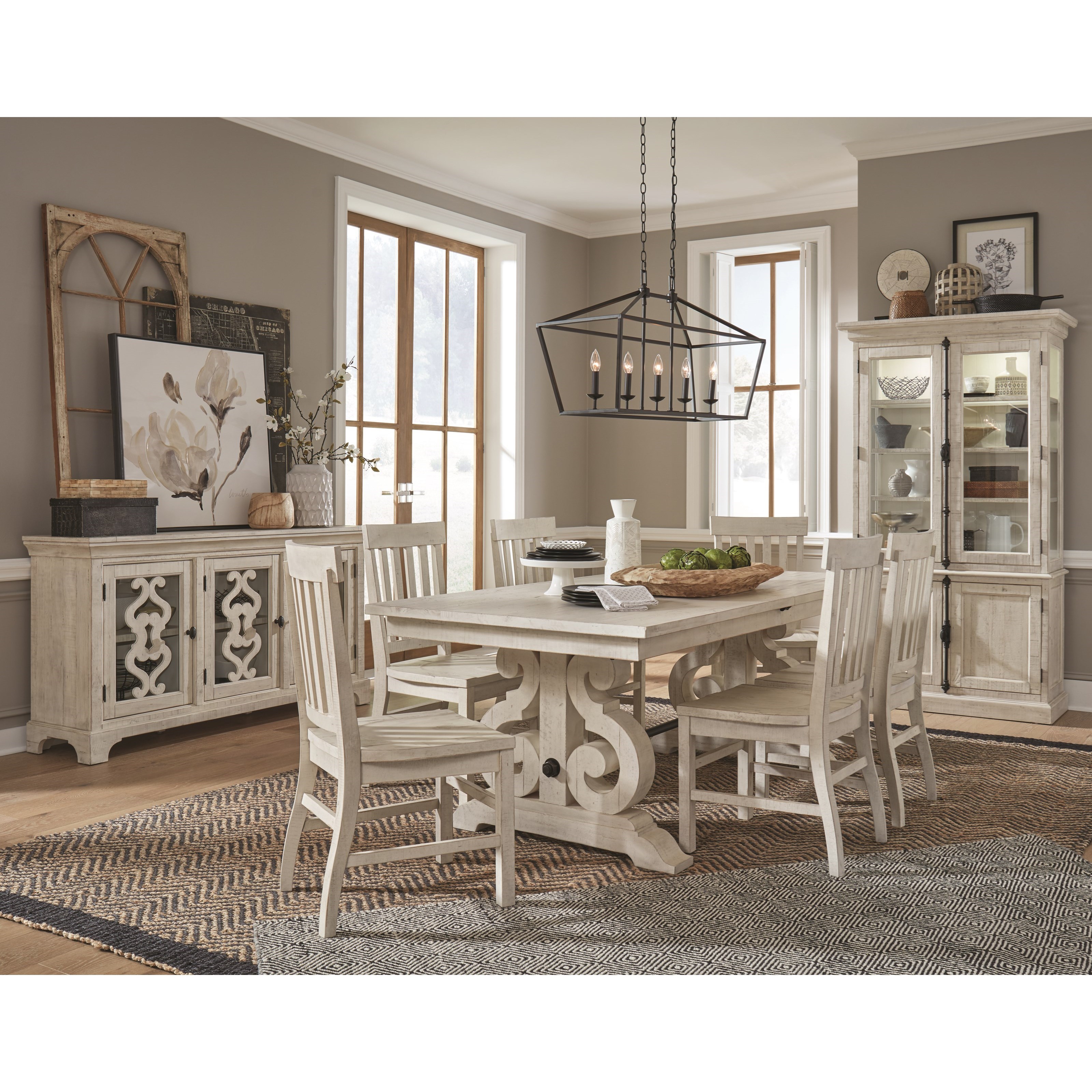 Magnussen Home Bronwyn Rectangular Farmhouse Dining Table with